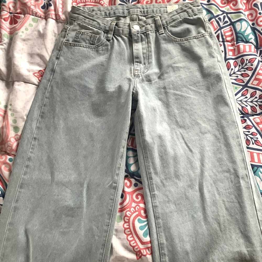 cute low rise pacsun baggy light wash jeans